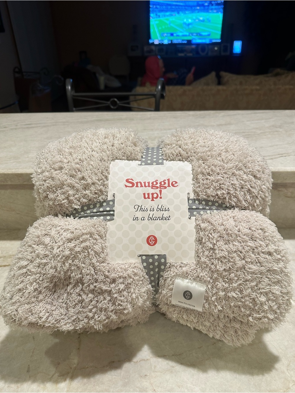 Cozy Plush Throw Blanket - Cream